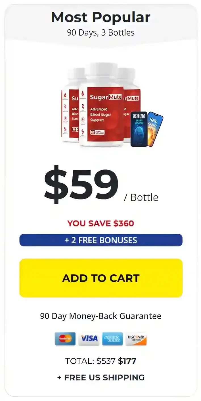 SugarMute 3 bottles pricing