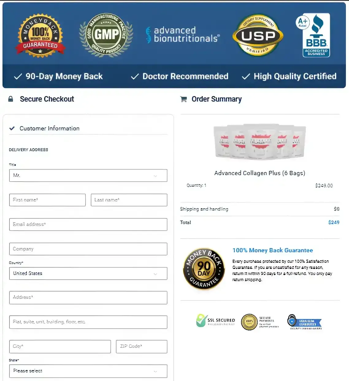 Advanced Collagen Plus supplement