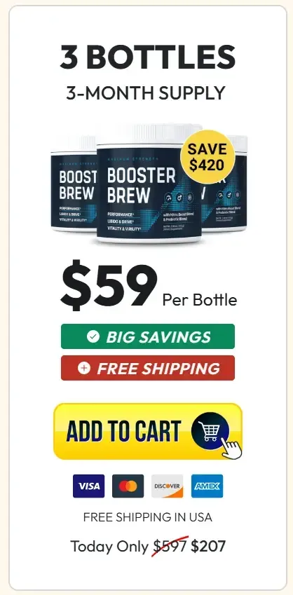 Booster Brew 3 botlles pricing