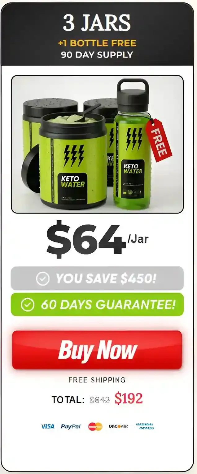 KetoWater 3 botlles pricing