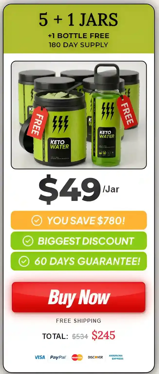 KetoWater 6 botlles pricing