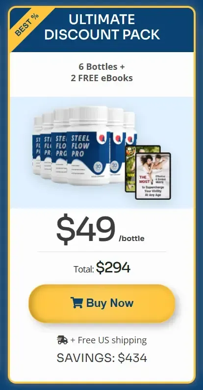 Steel Flow Pro  6 botlles pricing