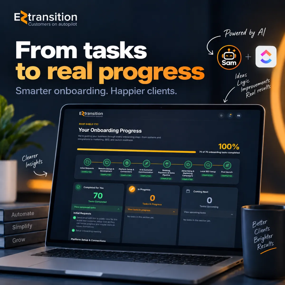 Fixing a Client Onboarding Dashboard's Misleading Progress Bar | EZtransition