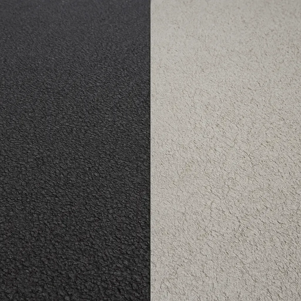 conceptual image of asphalt and concrete comparison