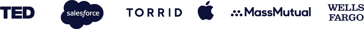 Partnered with TED, Salesforce, Torrid, Apple, MassMutual, and Wells Fargo