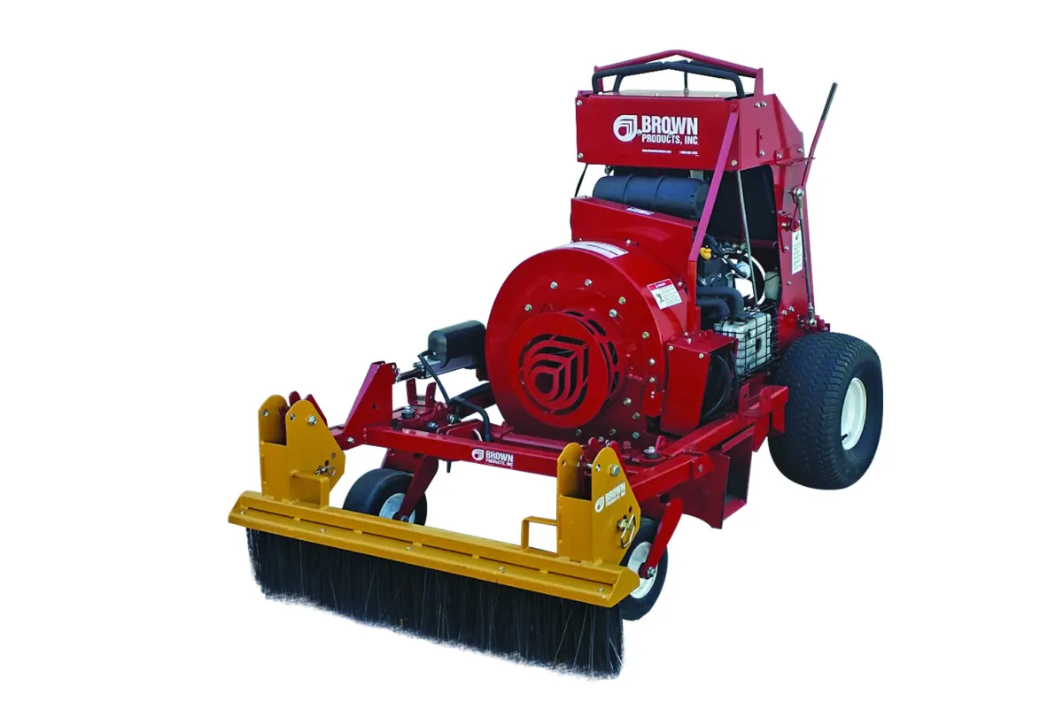 Red Blower Vac with Lateral Brush