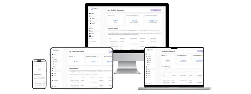 Switch Reward Card Dashboard