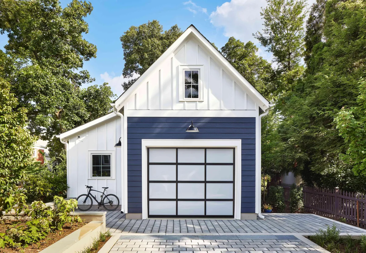 One car garage with office loft built in Dormont, Pittsburgh, PA.