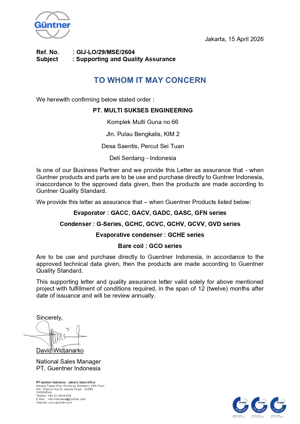 Authorized Partner Guntner