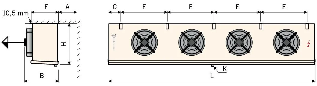 Guntner Unit Cooler 4 Fan Motor