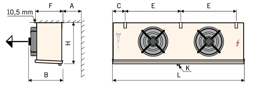 Guntner Unit Cooler 2 Fan Motor