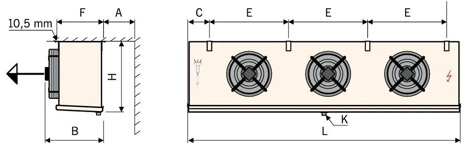 Guntner Unit Cooler 3 Fan Motor