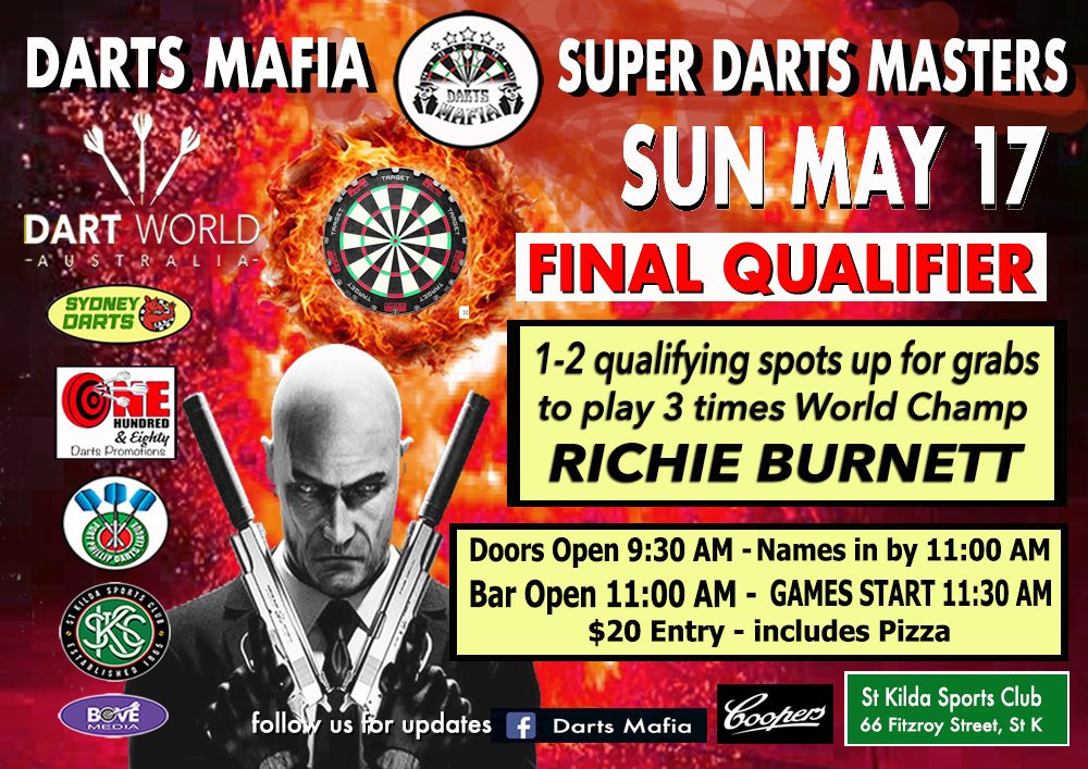 Darts Mafia Final Qualifier flyer for Richie Burnett event
