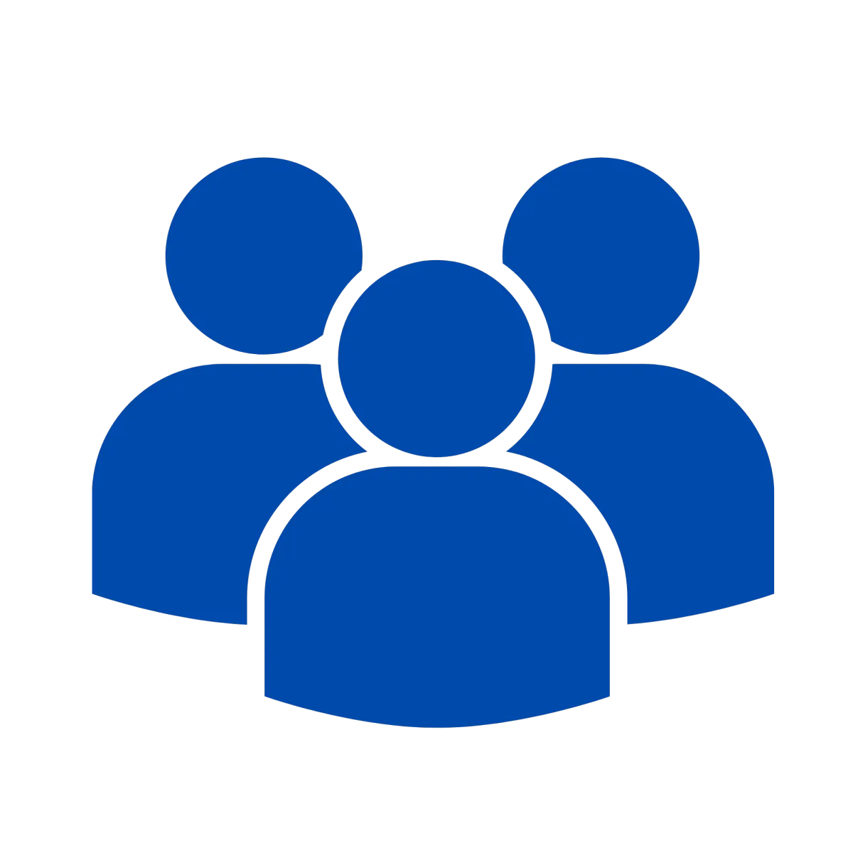 An icon of three people in a group, with text: "Live group sessions and replays.