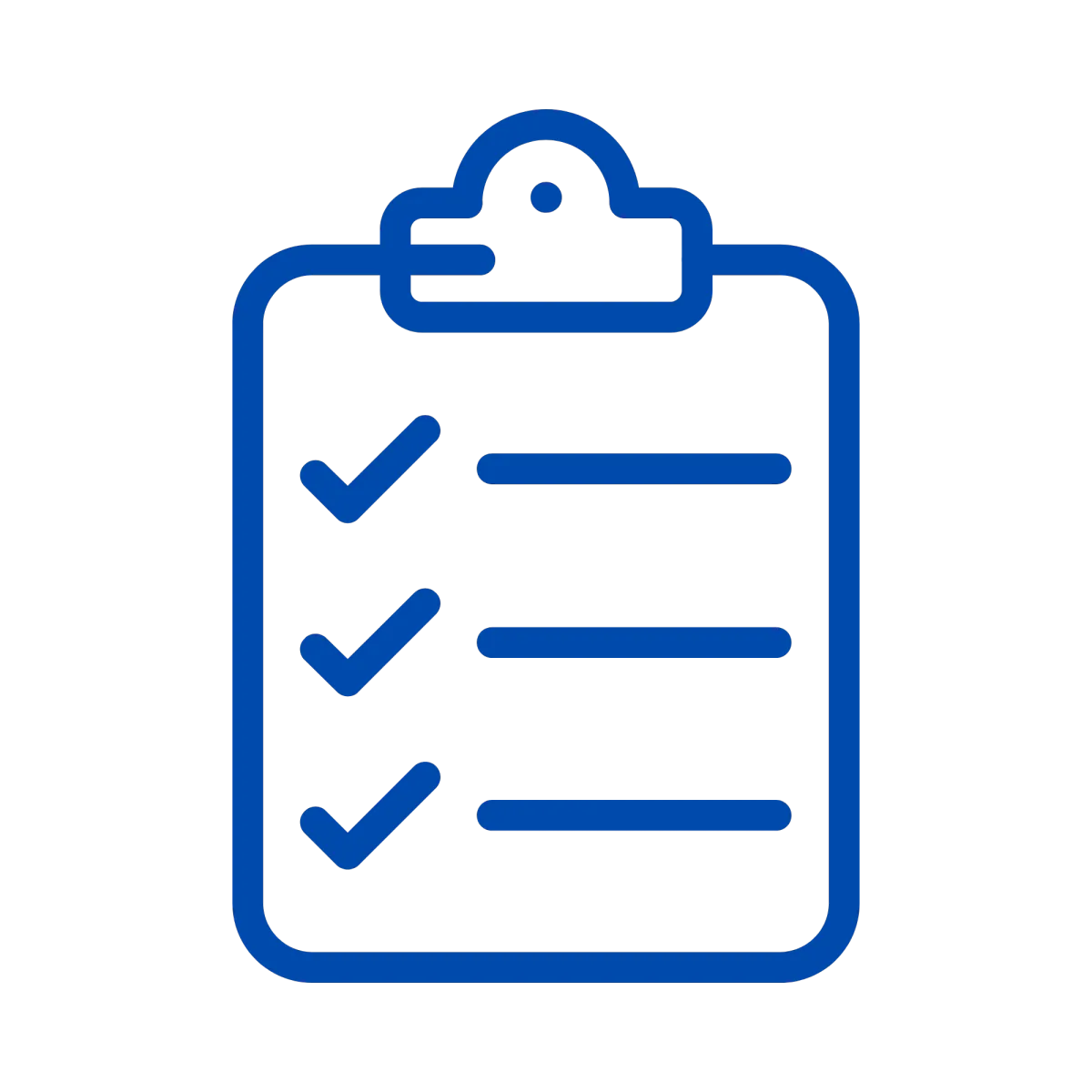 Blue clipboard icon with checkmarks representing a menu audit checklist.