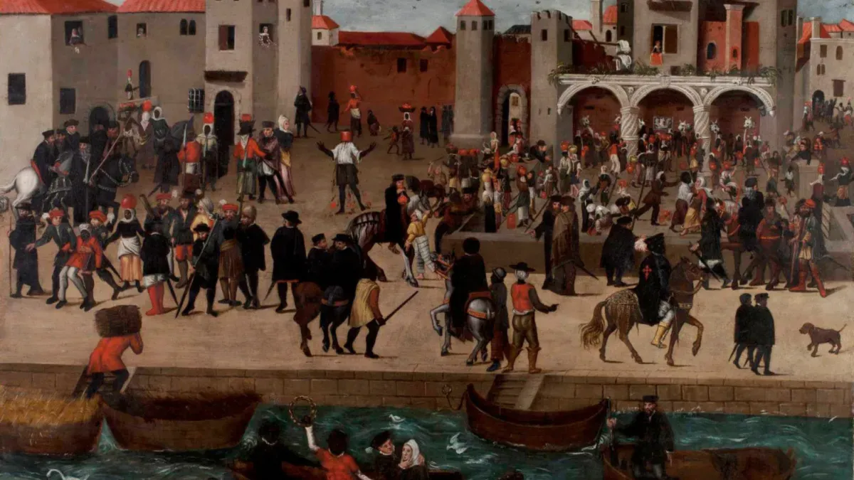 Chafariz d’El Rei, late 16th century (Netherlandish), oil on panel, 93 x 163 cm (The Berardo Collection, Lisbon)