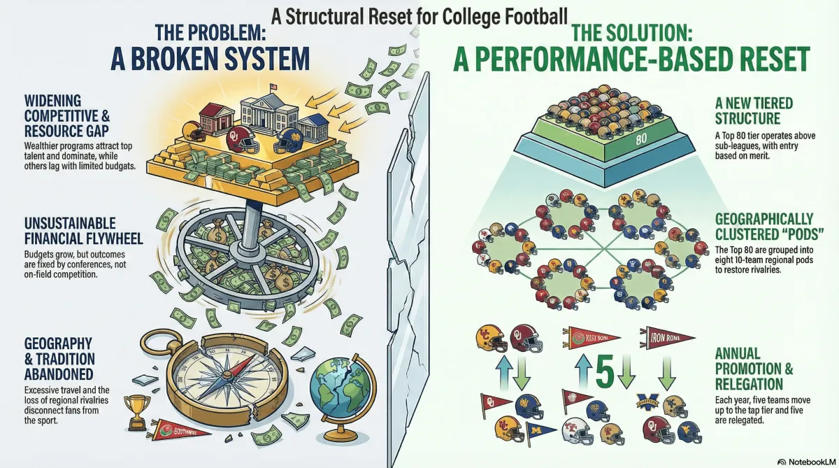 infographic for reforming college football