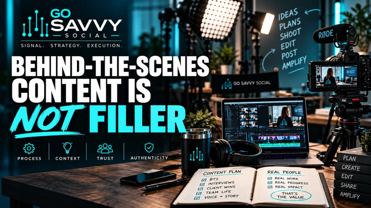 Behind-the-Scenes Content Is Not Filler | Go Savvy Social