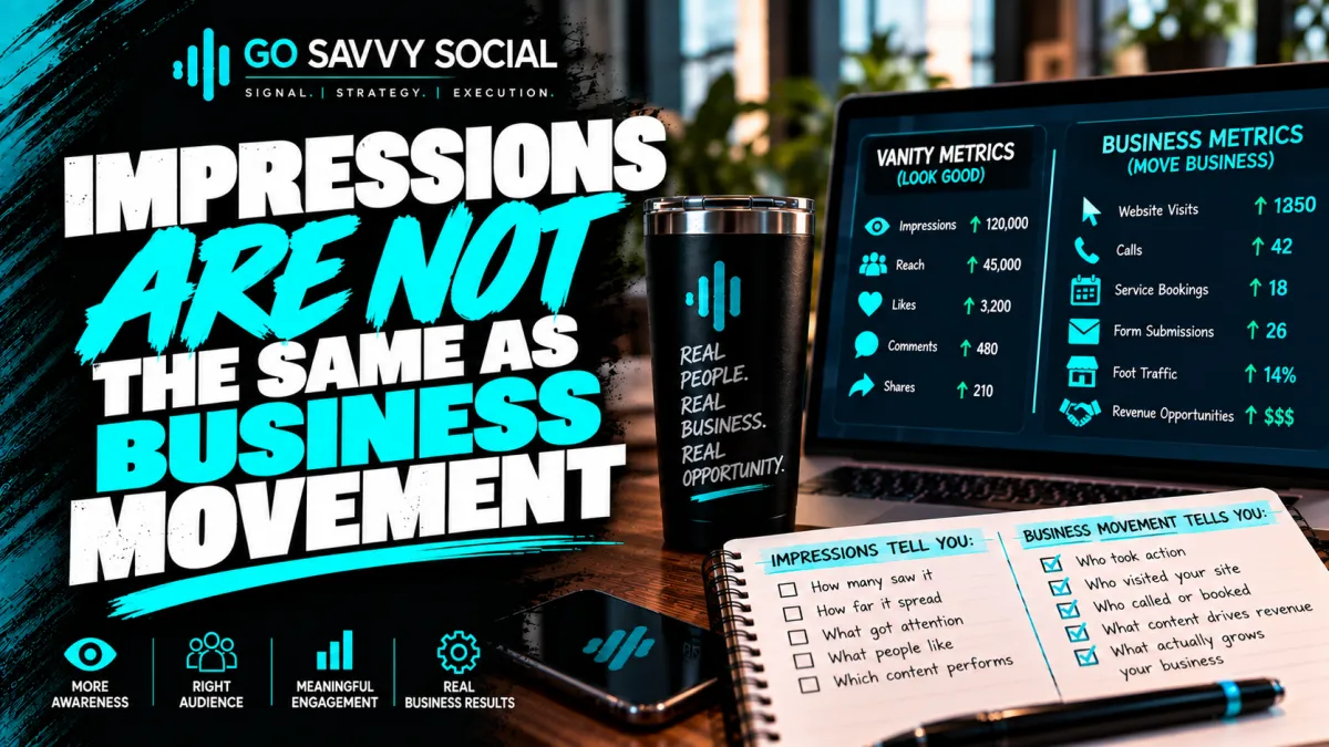 Impressions Are Not the Same as Business Movement | Go Savvy Social