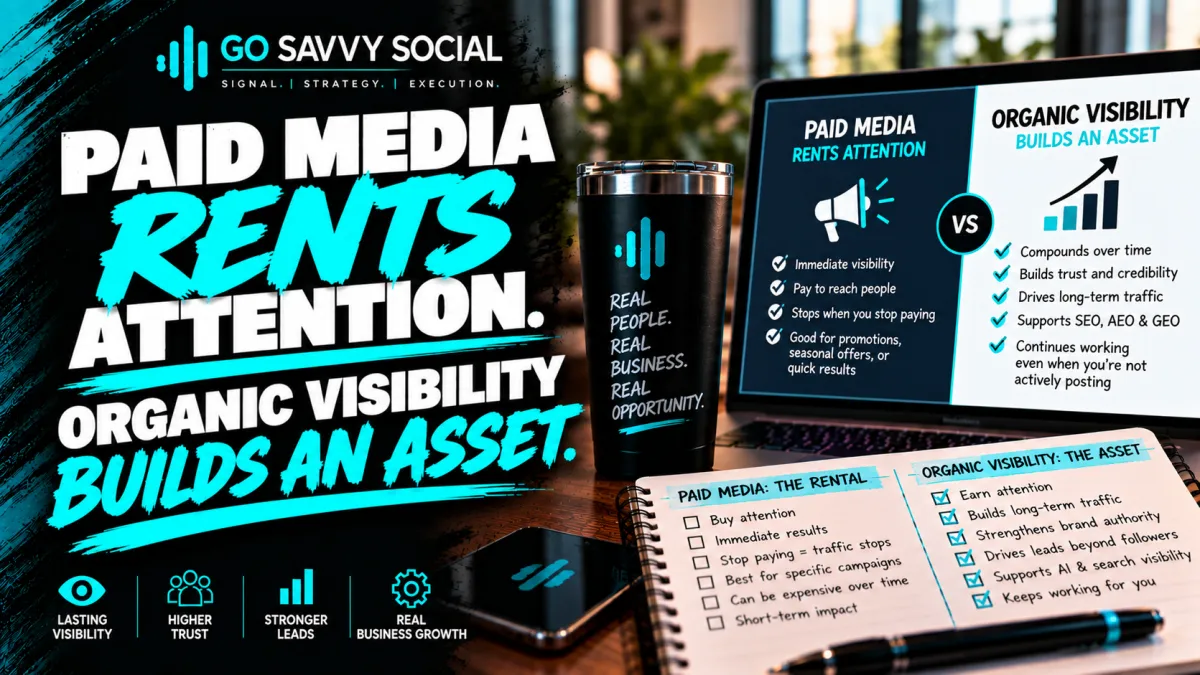 Paid Media Rents Attention. Organic Visibility Builds an Asset. | Go Savvy Social
