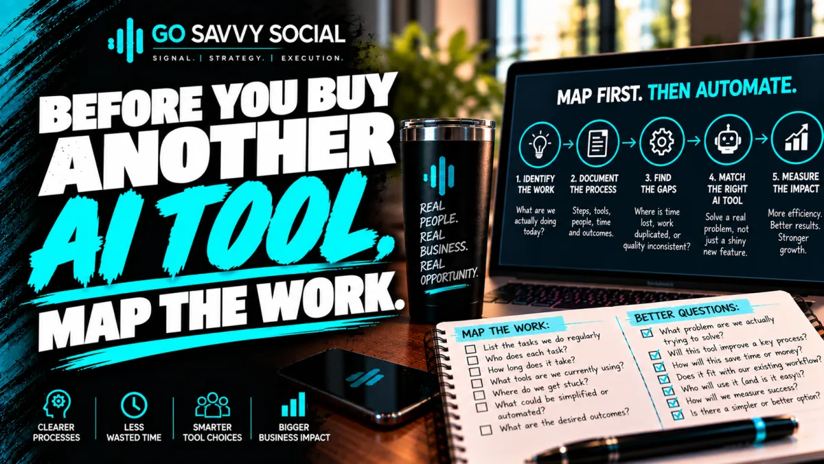 Before You Buy Another AI Tool, Map the Work | Go Savvy Social