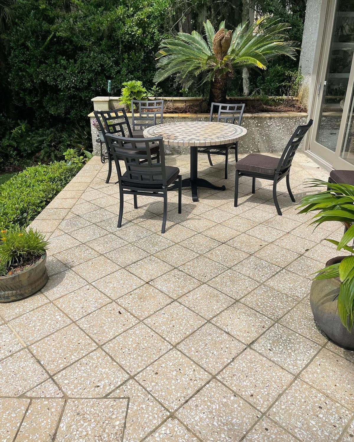 After pressure washing (paver patio) in Brunswick, GA by Atlantic Coastal Cleaning