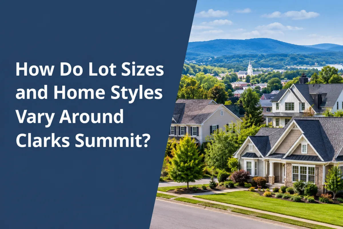 Clarks Summit PA homes with different lot sizes and architectural styles
