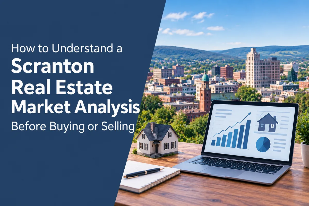 Scranton Pennsylvania homes in an established residential neighborhood for real estate market analysis
