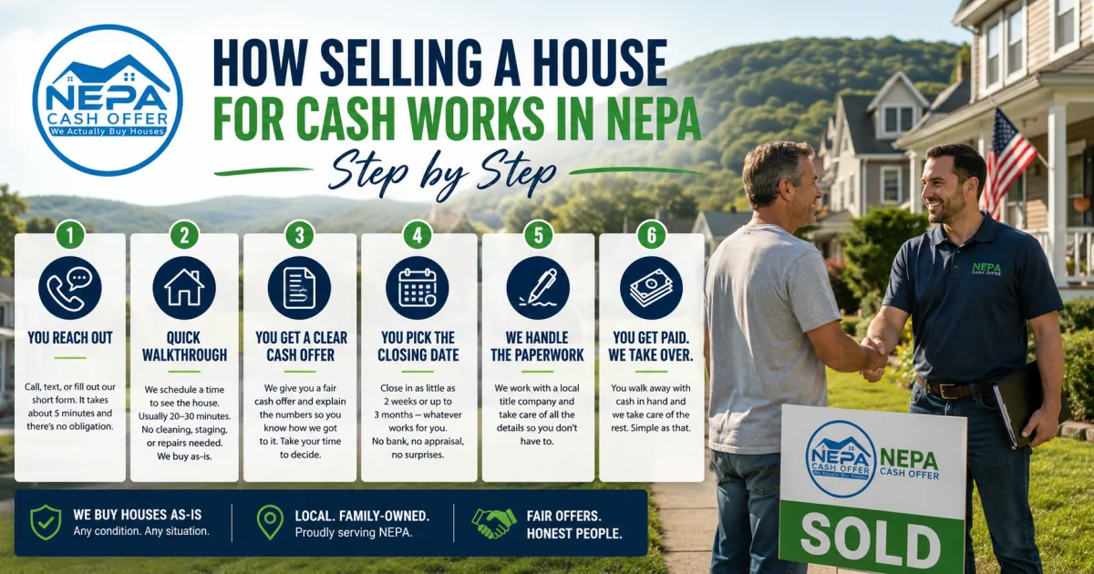 How Selling a House for Cash Works in NEPA (Step by Step)