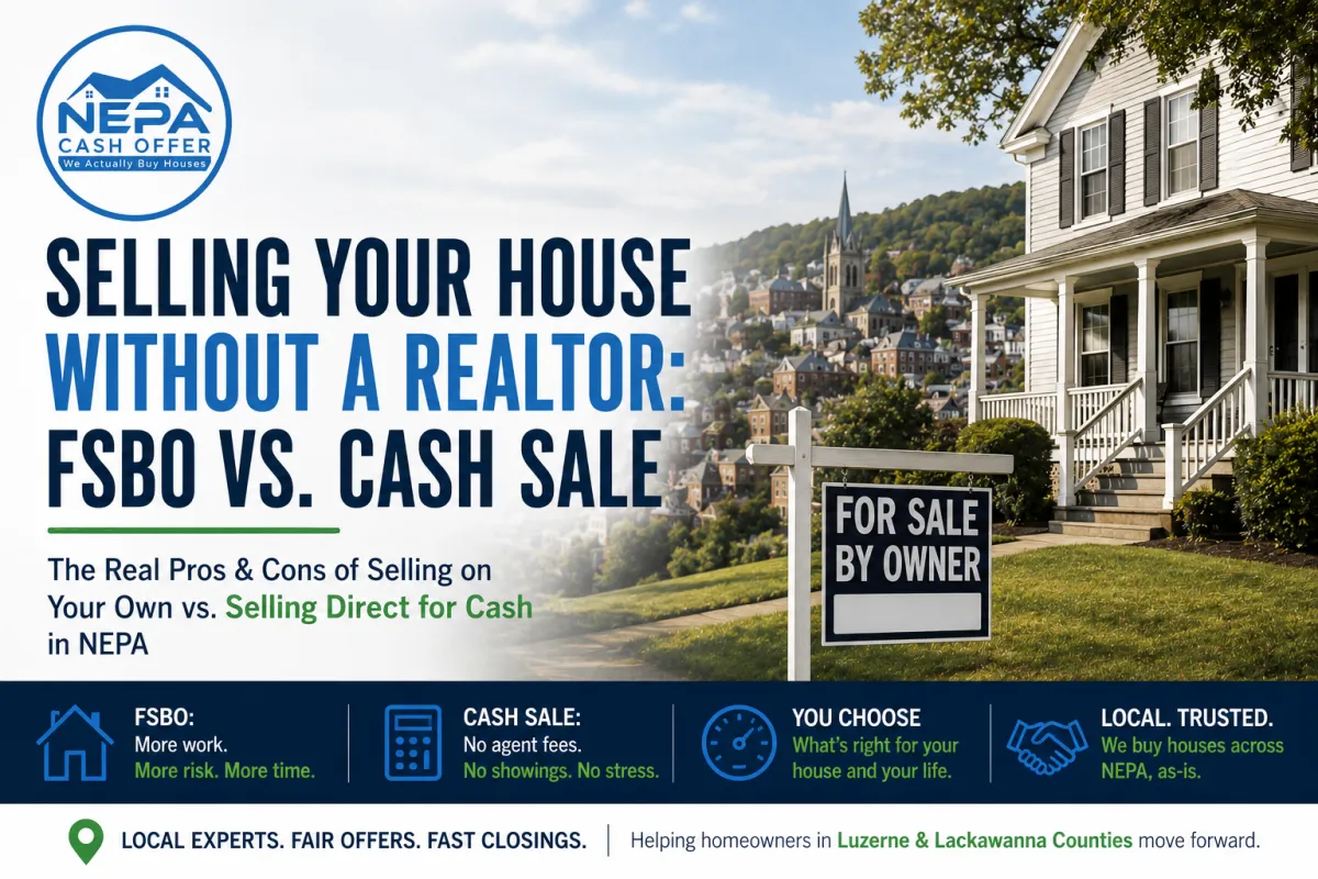 Selling a House Without a Realtor in NEPA: FSBO vs. Cash Buyer