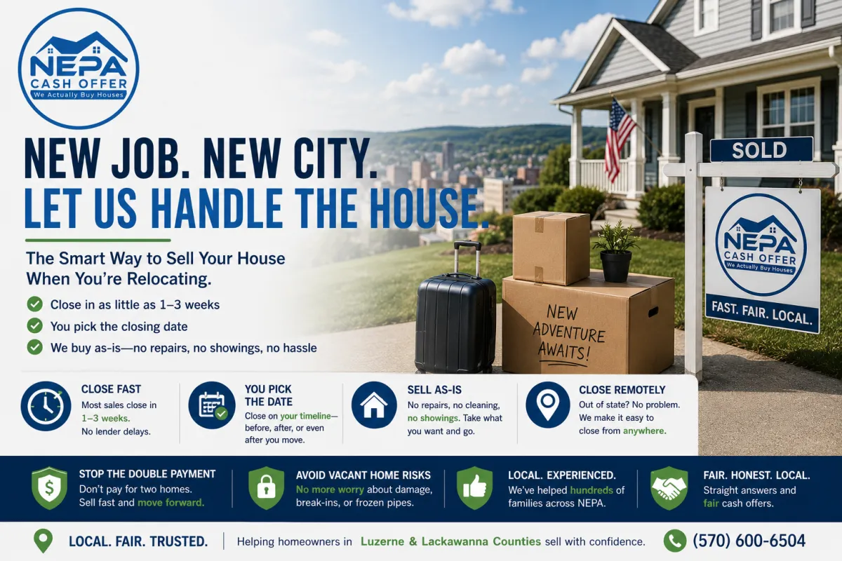 Relocating for Work? How to Sell Your NEPA House on a Deadline
