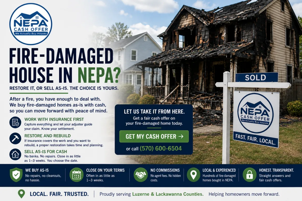 Selling a House With Fire Damage in NEPA: What Are Your Options?