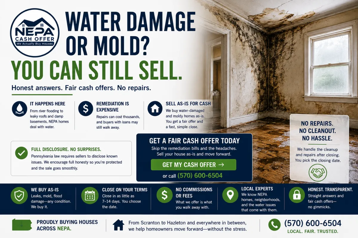 Selling a House With Water Damage or Mold in NEPA