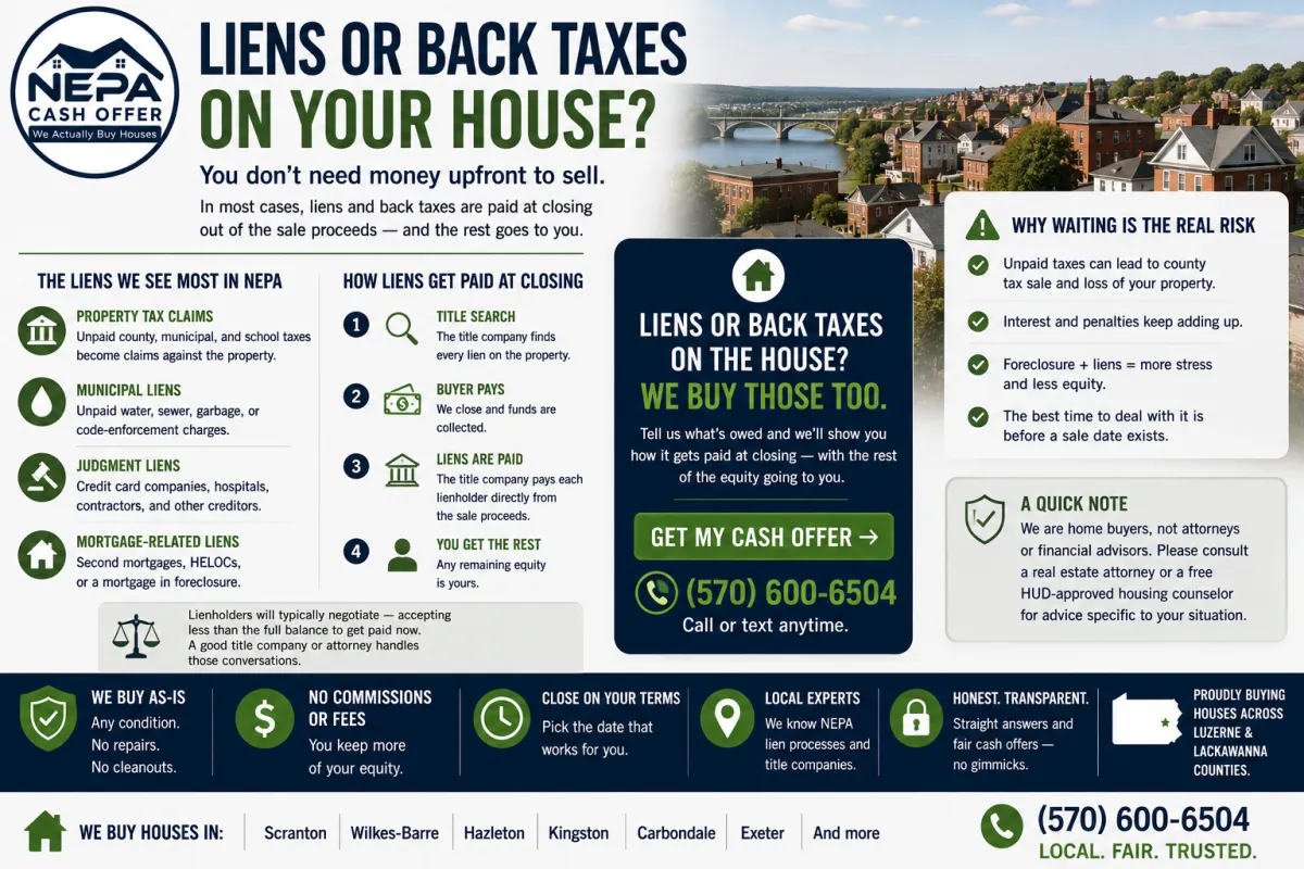 Selling a House With Liens or Back Taxes in NEPA