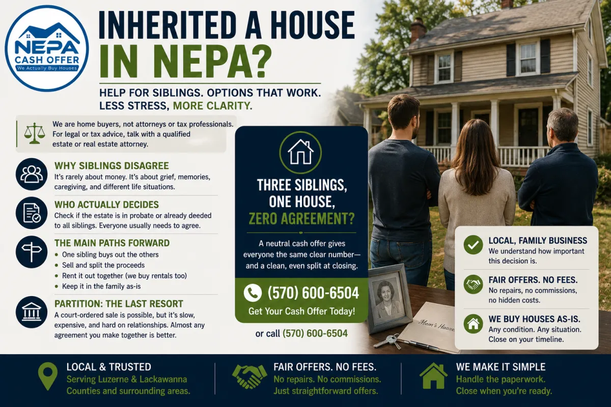 Selling an Inherited House With Multiple Siblings (Without a Family Feud)