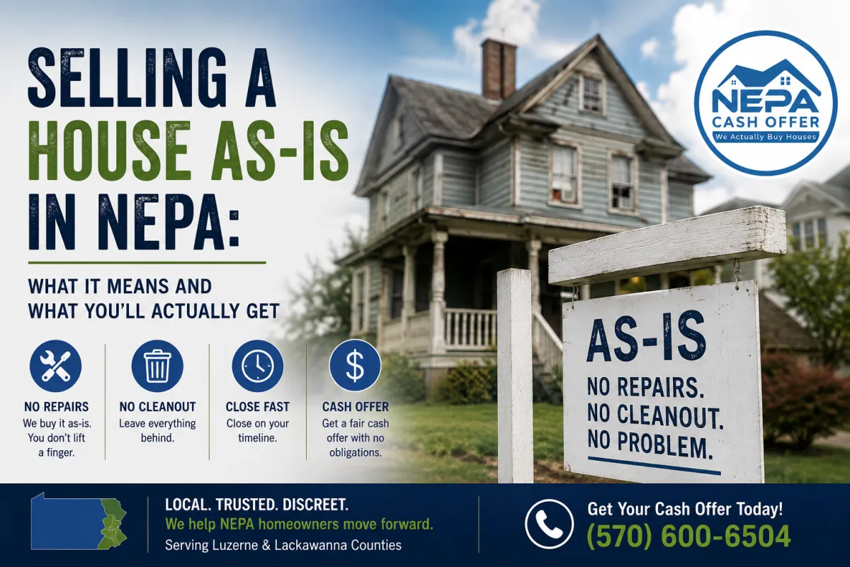 Selling a House As-Is in NEPA: What It Means and What You'll Actually Get