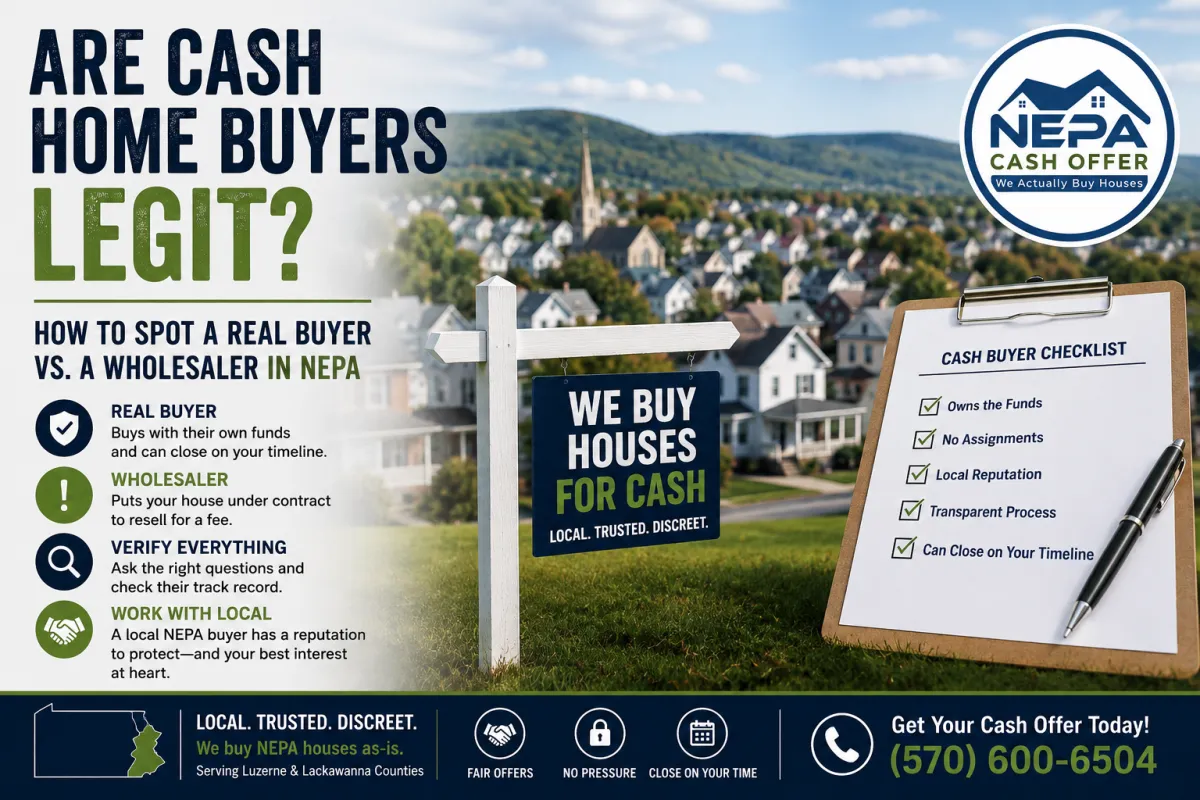 Are Cash Home Buyers Legit? How to Spot a Real Buyer vs. a Wholesaler in NEPA