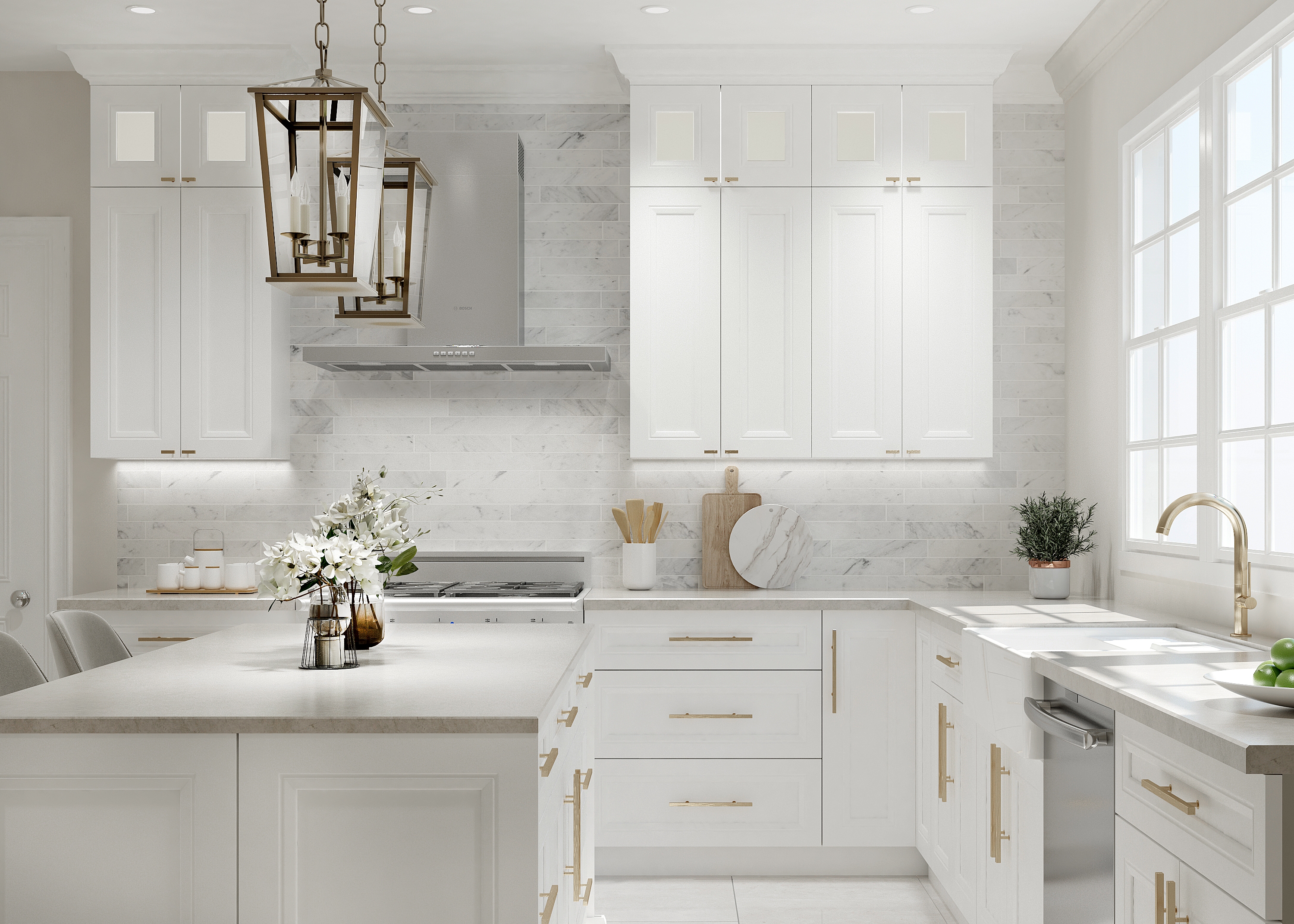 beautiful white kitchen