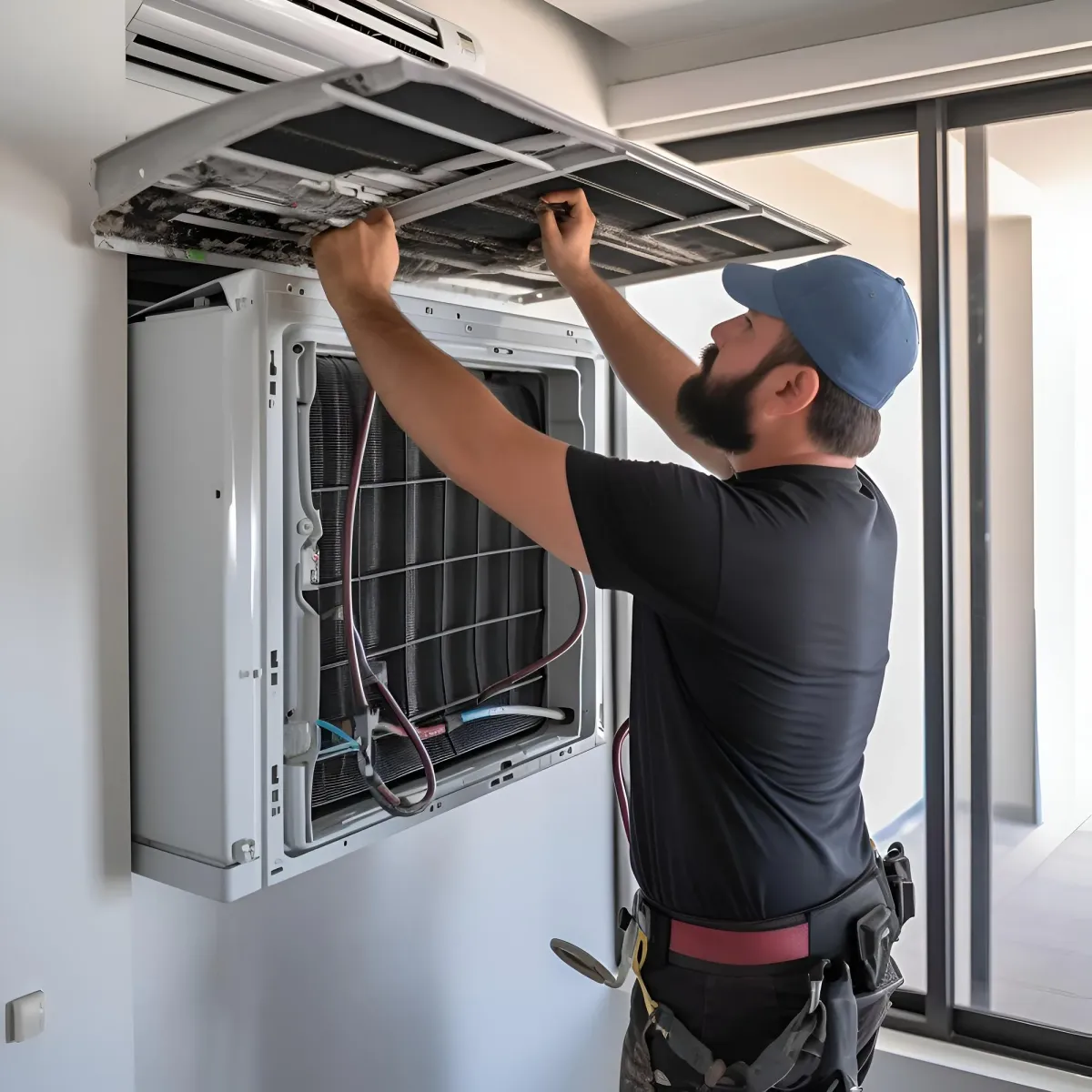 <img src="ac-repair-saint-stephen.jpg" alt="Comfort First HVAC technician repairing an AC in Saint Stephen, SC">