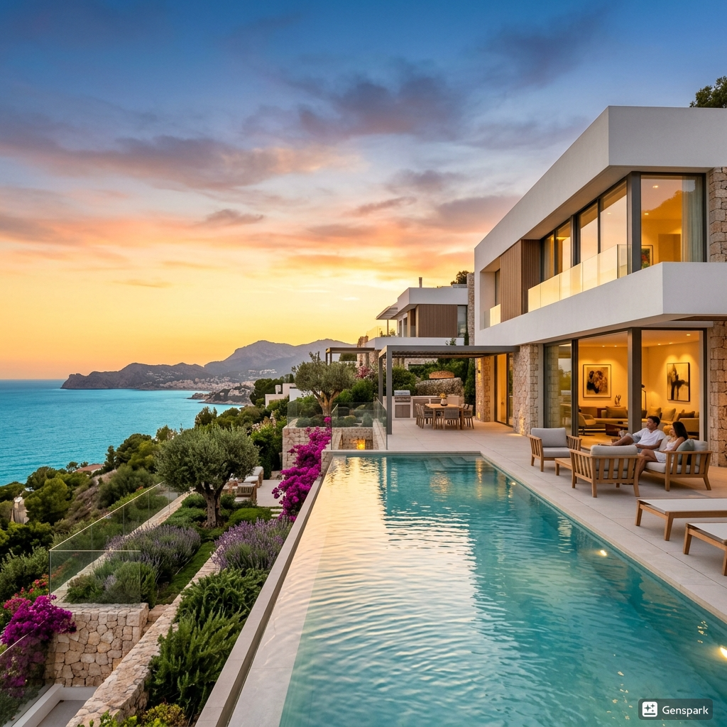 Modern 4-bed villa with infinity pool overlooking the Mediterranean in Alfaz del Pi