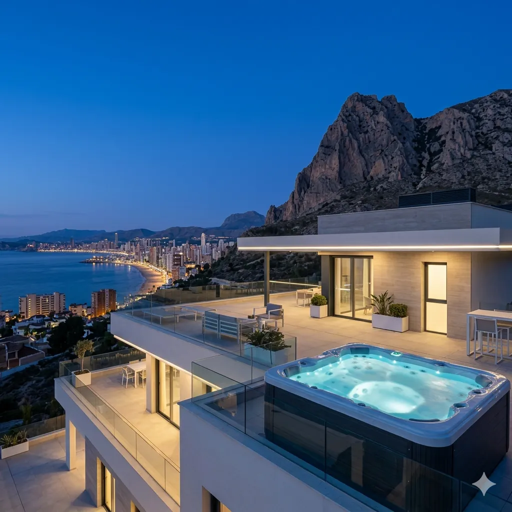 Modern 4-bed villa with infinity pool overlooking the Mediterranean in Alfaz del Pi