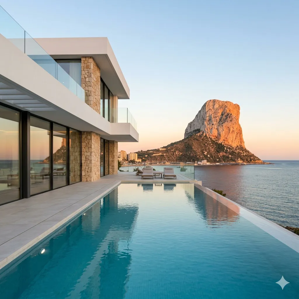 Calpe luxury villa with Peñón de Ifach backdrop