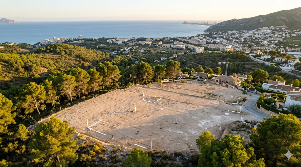 Cliff-top new-build villa El Albir with floor-to-ceiling glass
