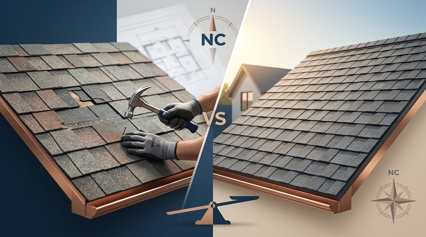Cost of Roof Replacement vs Repair in North Carolina: 2024 Guide