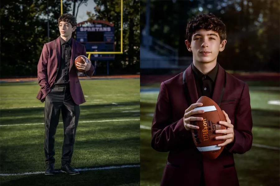 Male Teenager Outdoors Homecoming Portrait Series