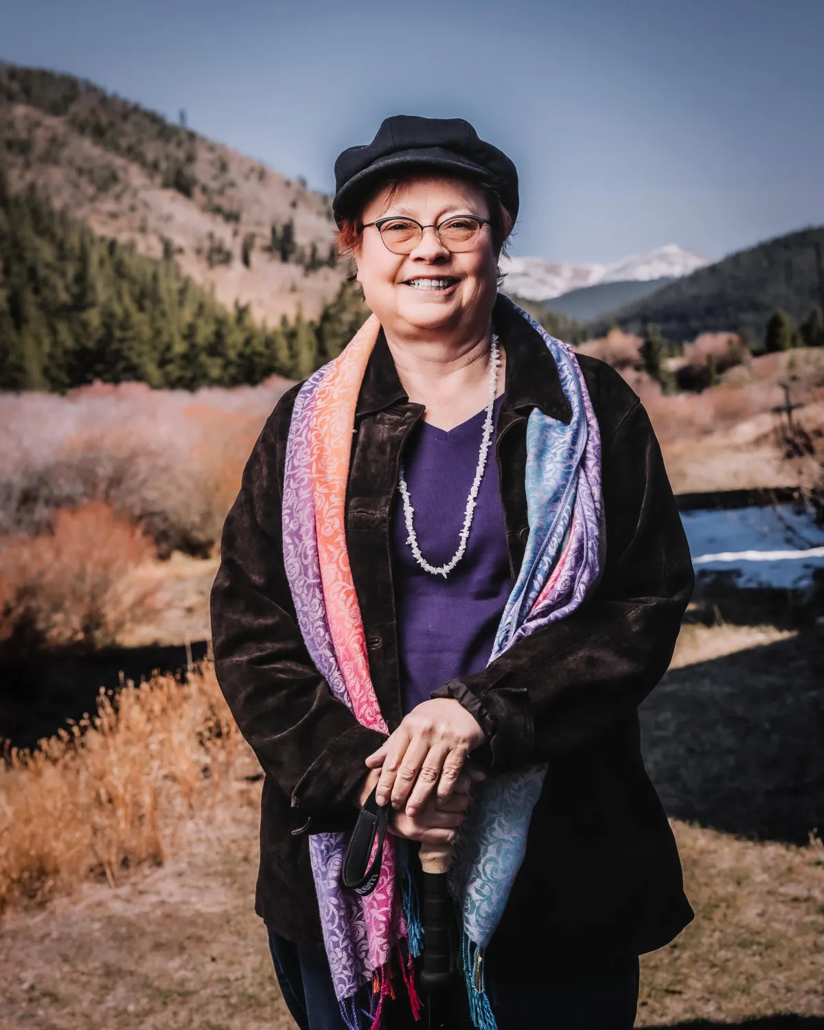 Professional outdoor portrait of retreat participant during Whole YOU photo session
