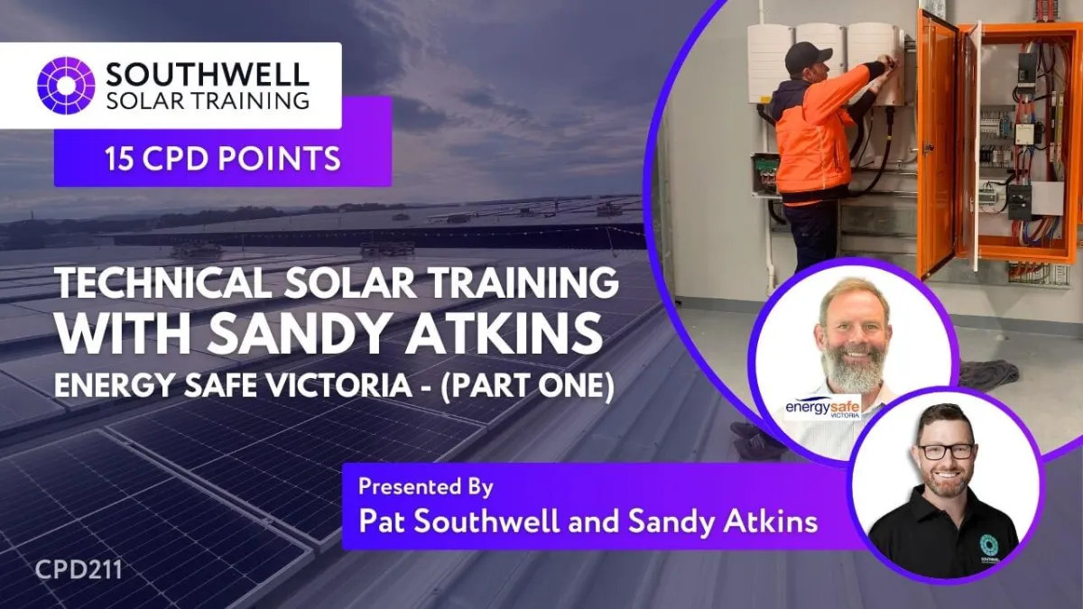  Solar CPD Course - Technical Solar Training with Sandy Atkins (Part One)