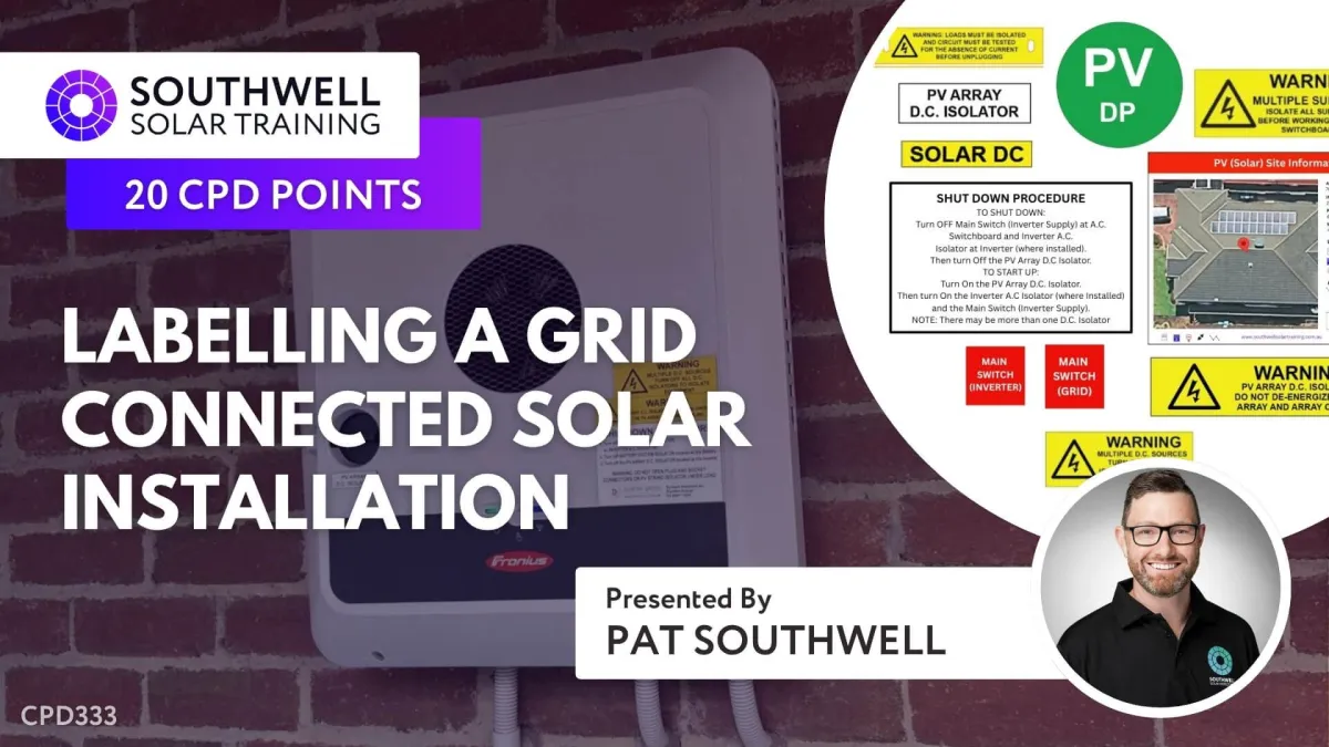 Solar CPD Course - Testing a Solar Installation