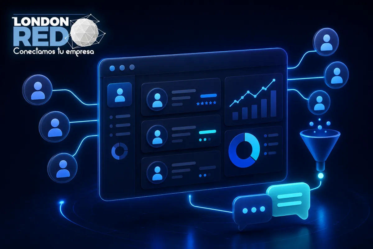 Vendedor revisando el historial y seguimiento de clientes en un sistema CRM