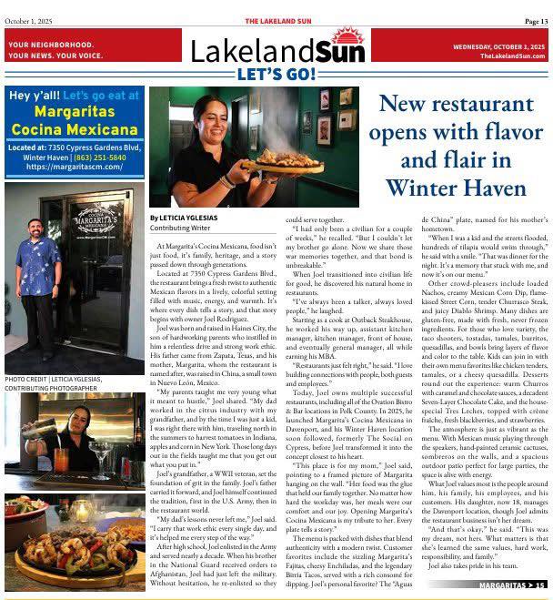 Raising Wolf Feature on Margarita's Cocina Mexicana